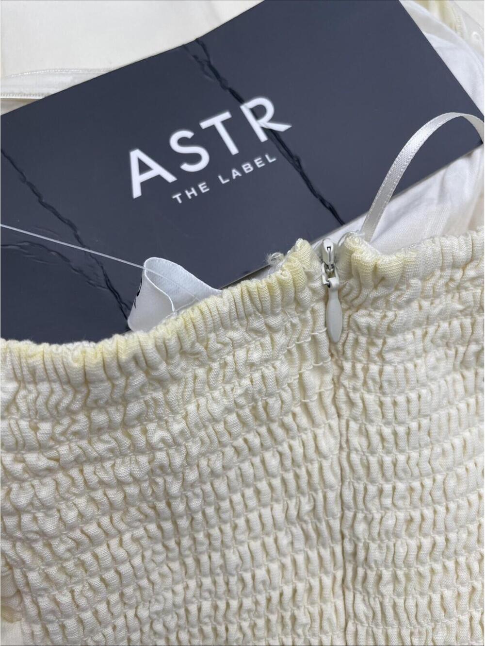 ASTR THE LABEL long DRESS cream strapless dress size M NWT $168msrp - Picture 11 of 11
